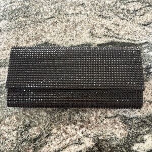 Aldo Shimmering Black Clutch